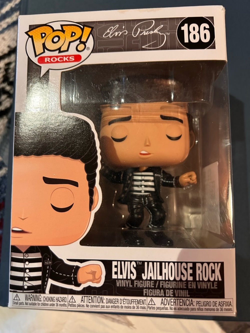 Funko Pop! Rocks Elvis Jailhouse Rock Vinyl Figure - Black, White, Tan
